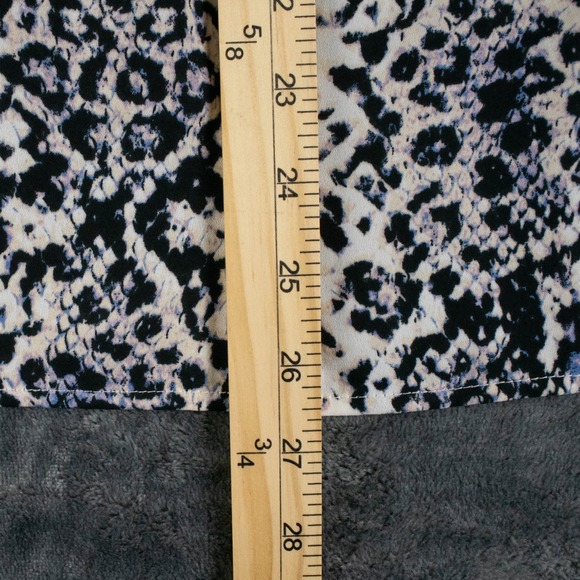 Adrianna Papell Womens XL Animal Print Blouse Top Long Sleeve - Picture 6 of 8
